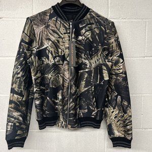 NEW NWT Clover Canyon Night Palms Bomber Jacket SIZE SMALL S PRINT Tropical Zip